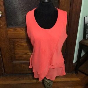 Short sleeved Chiffon layered ruffled shirt
